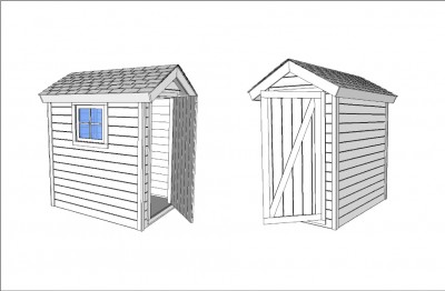 Fireside Elementary Garden Shed, perspective views