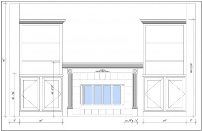 Fireplace Plan, Front View